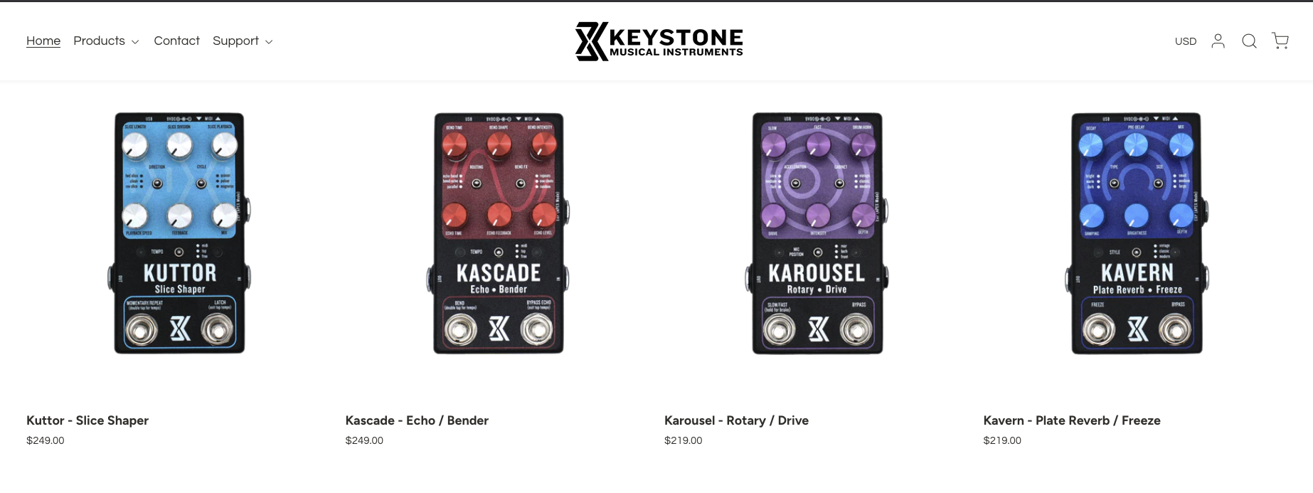 Keystone Musical Instruments, 7 guitar effect pedals